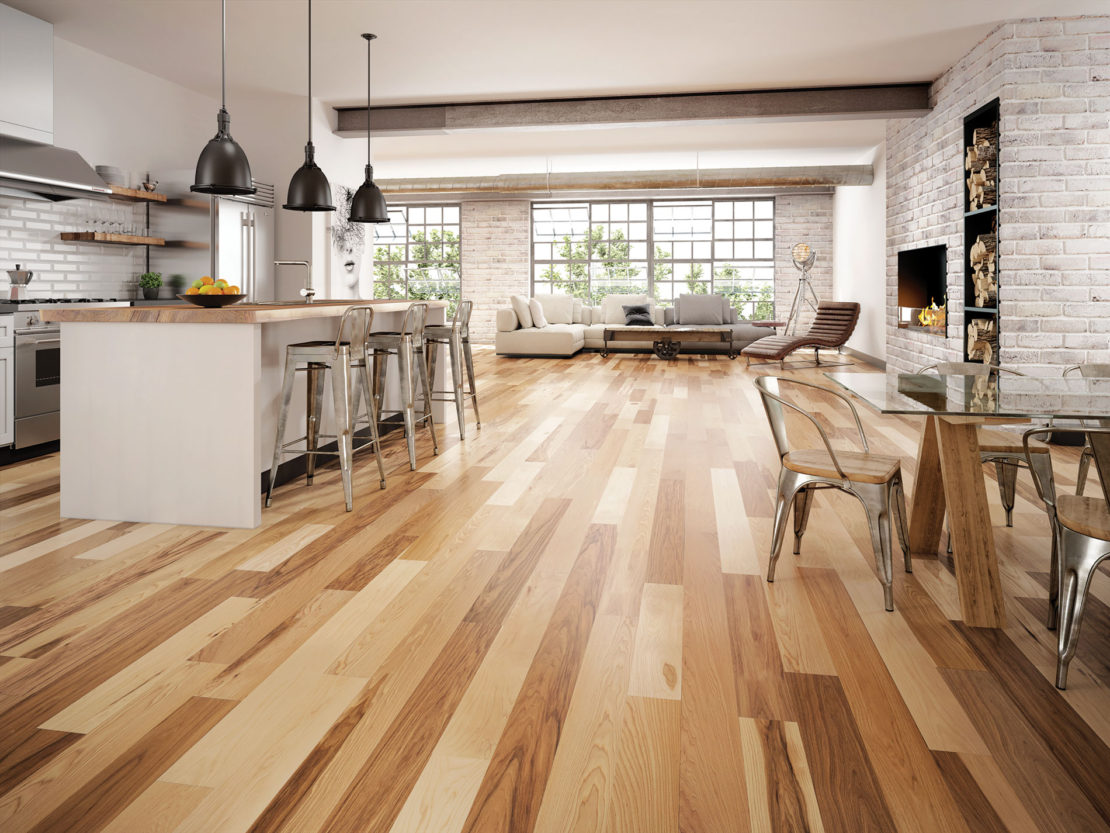 Hickory Hardwood Flooring Natural Emira Ambiance Lauzon 1110x833 